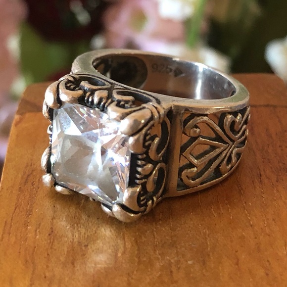 Silpada Filigree Sterling Silver and Cubic Zirconia Uptown Ring Size 6 - Picture 8 of 16